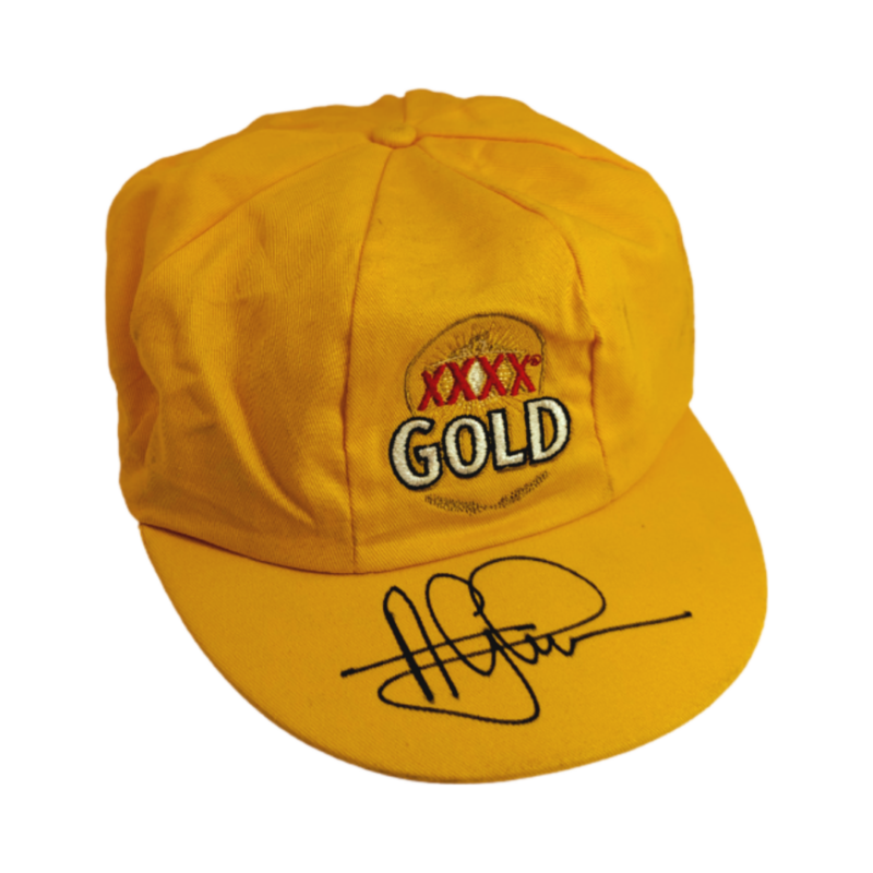 XXXX Gold Stretch Hat / Cap Signed by Alex Glenn of the Broncos #64621