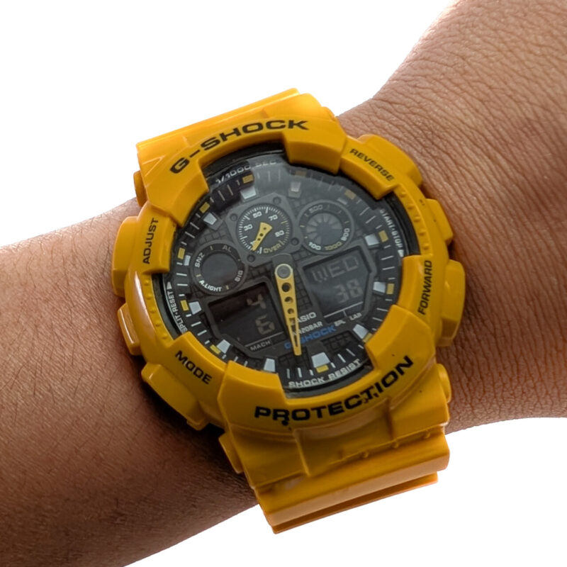 Casio G-Shock 5081 GA-100A Yellow Digital / Analogue WATCH #65018