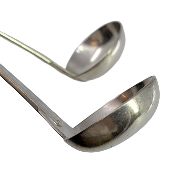 Christofle - Antique Silver-Plated Ladles Pair - Chinon #65197-1