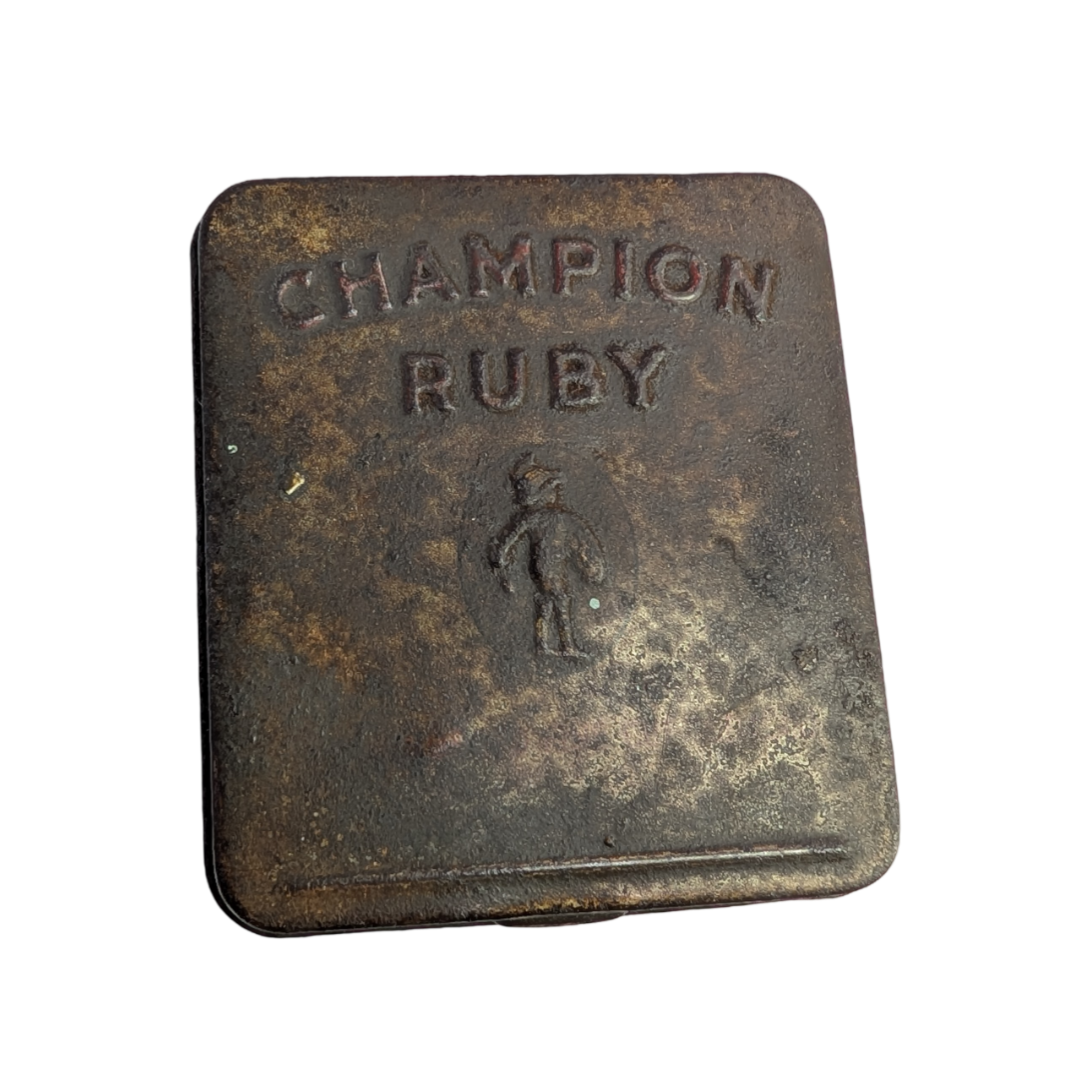champion ruby tobacco tin Vintage/Antique Champion Ruby Small Tobacco Tin – Australiana #65550