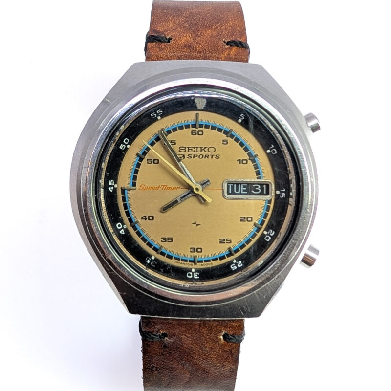 Vintage Rare Seiko 5 Sports Speed Timer 7015-6000 Automatic Watch C.1972 #65449 - Image 2