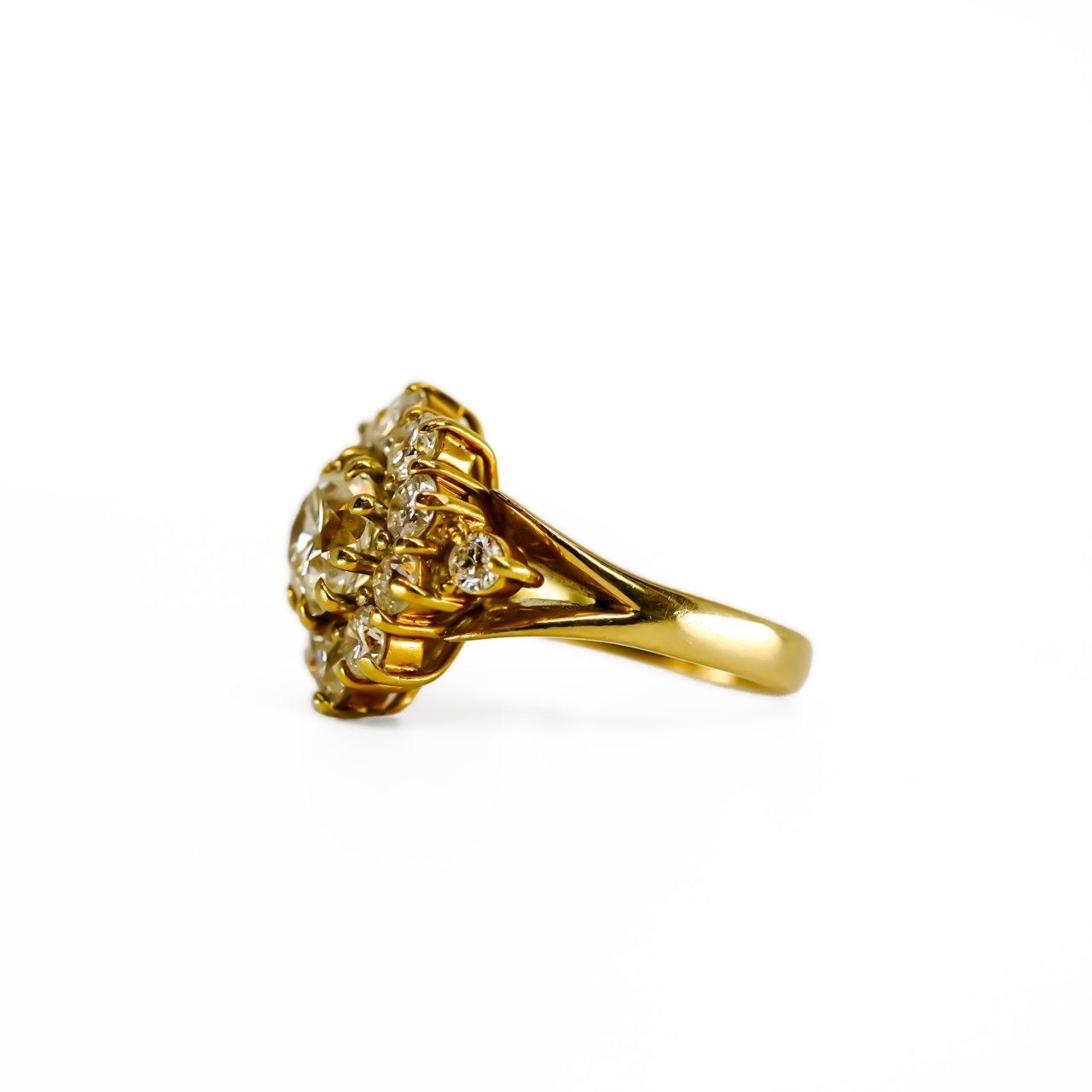 18ct Yellow Gold 4.35ct TDW Diamond Cluster Ring Val $64,210 Size L1/2 #44890 18ct Yellow Gold 4.35ct TDW Diamond Cluster Ring Val $64,210 Size L1/2 #44890 - Image 10
