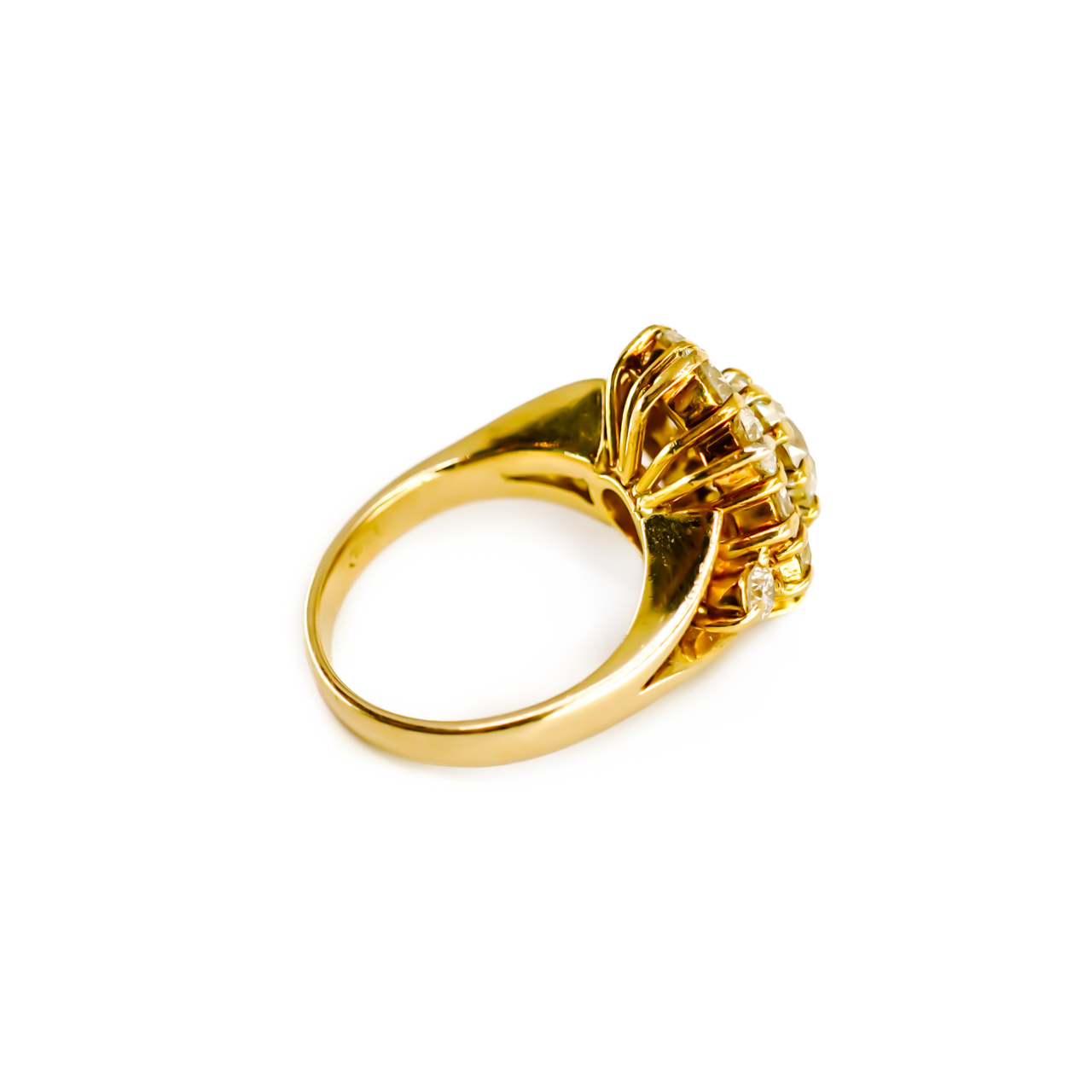 18ct Yellow Gold 4.35ct TDW Diamond Cluster Ring Val $64,210 Size L1/2 #44890 18ct Yellow Gold 4.35ct TDW Diamond Cluster Ring Val $64,210 Size L1/2 #44890 - Image 12