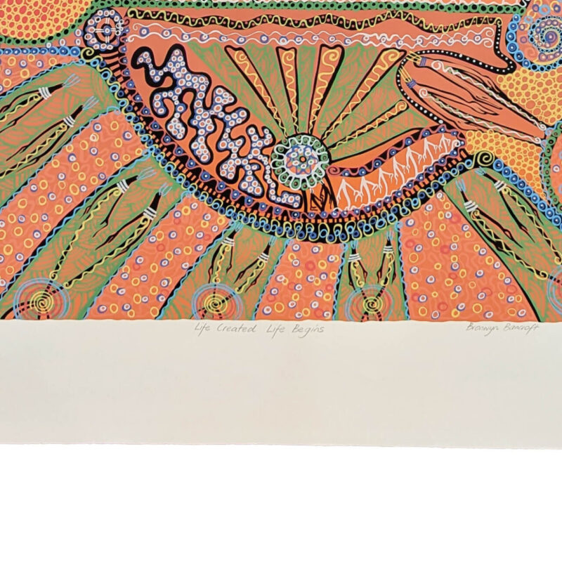 Bronwyn Bancroft Life Created Life Begins Aboriginal Screen Print 94/95 | Hand Signed #64863 - Image 6