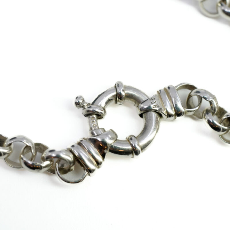 Sterling Silver Belcher Link Chain Necklace 44cm #65780 - Image 5