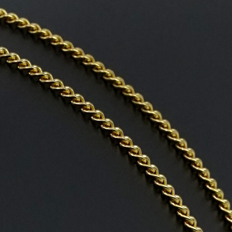 Gold Vermeil necklace with a curb link design