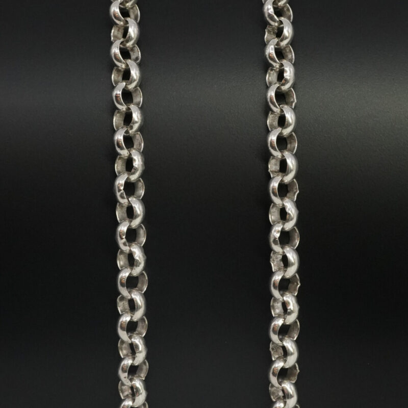 14ct White Gold Diamond Cut Anchor Link Chain Necklace 40cm #65377 - Image 2