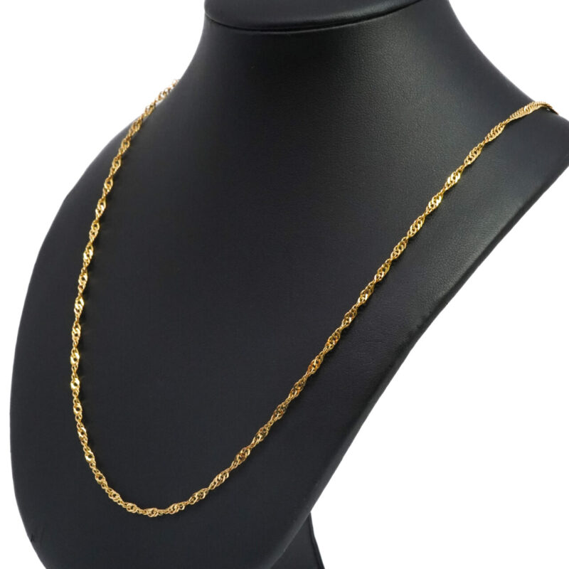 22ct Yellow Gold Singapore Link Chain Necklace 53cm #65783 - Image 6