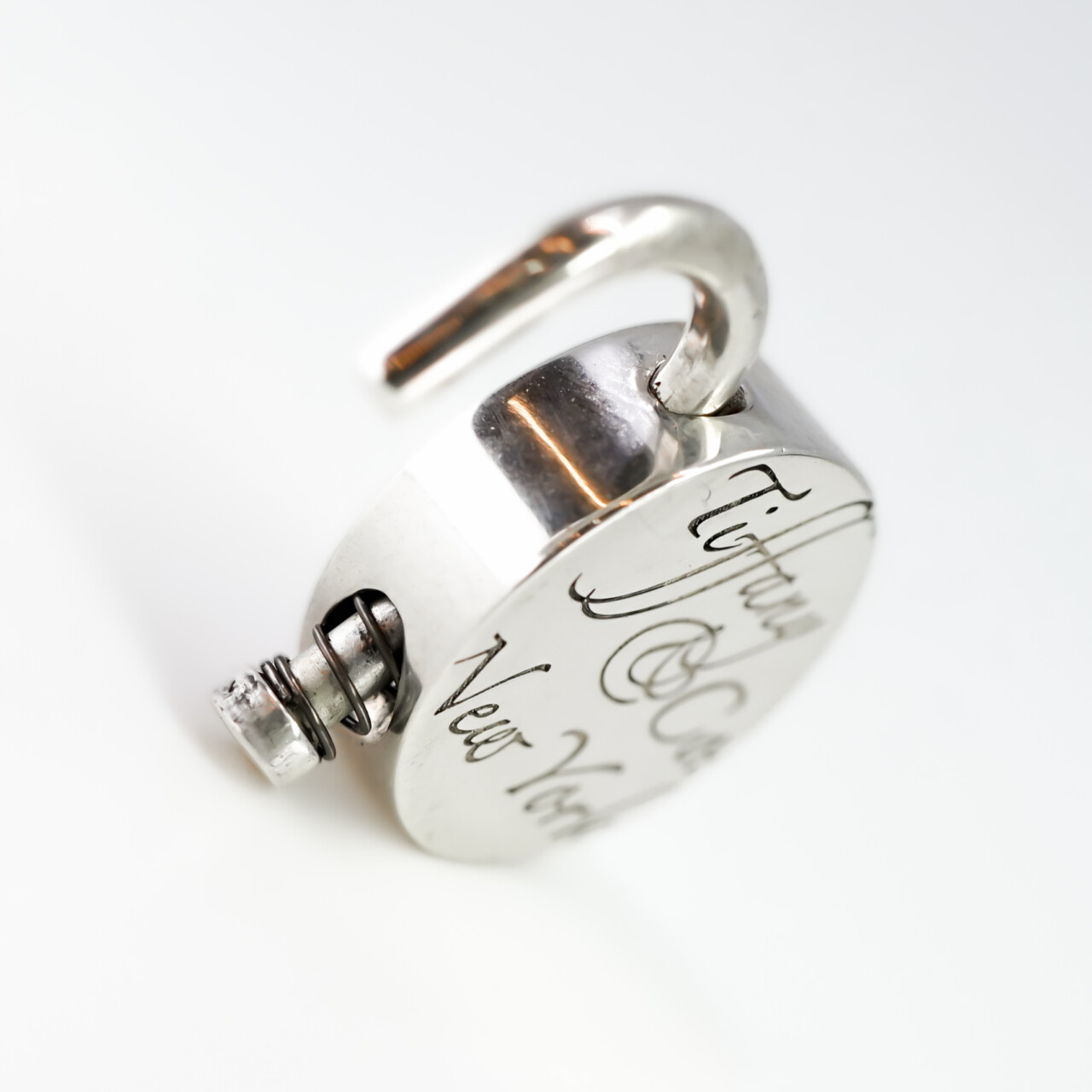 Tiffany & Co Sterling Silver New York Notes Padlock Pendant #65447 Tiffany & Co Sterling Silver New York Notes Padlock Pendant #65447 - Image 4