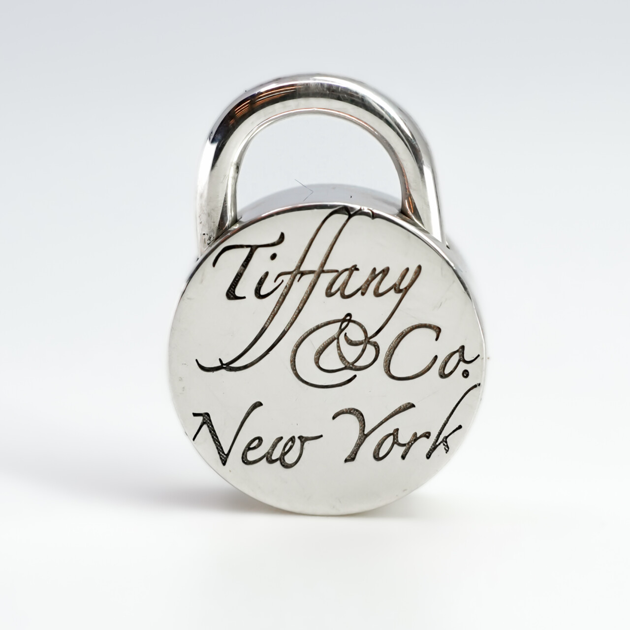 Tiffany & Co Sterling Silver New York Notes Padlock Pendant #65447