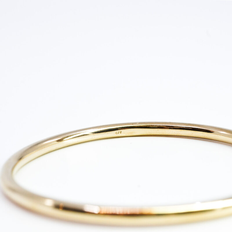 9ct Yellow Gold Gold Round Bangle 63mm #65436 - Image 8