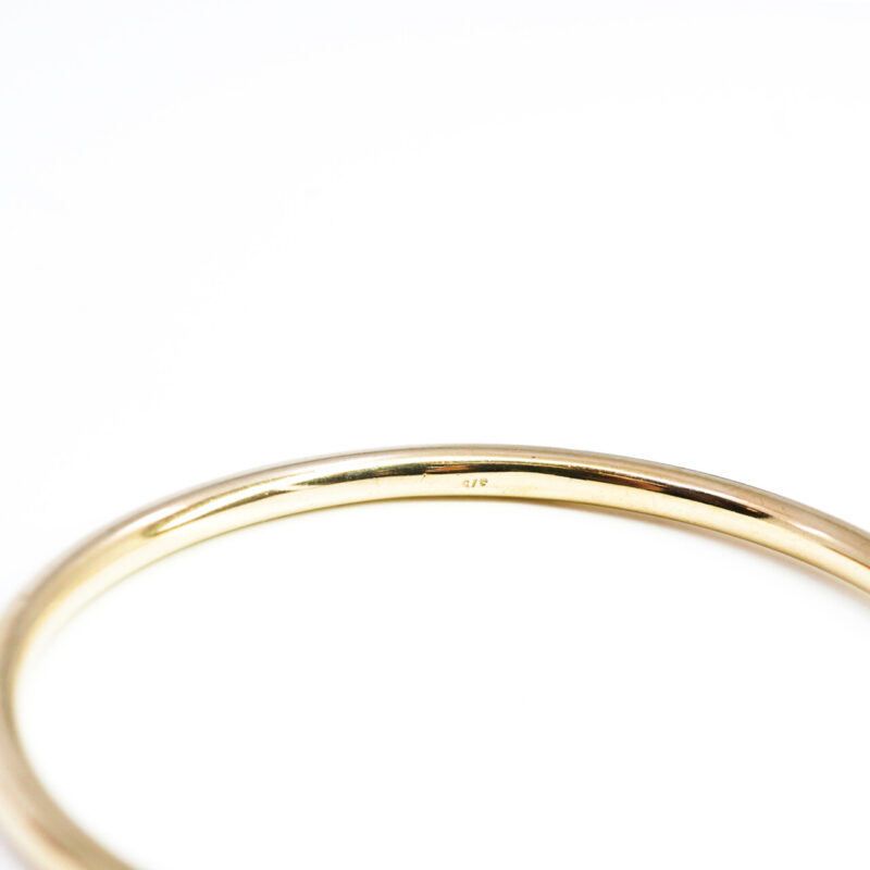 9ct Yellow Gold Gold Round Bangle 63mm #65436 - Image 6