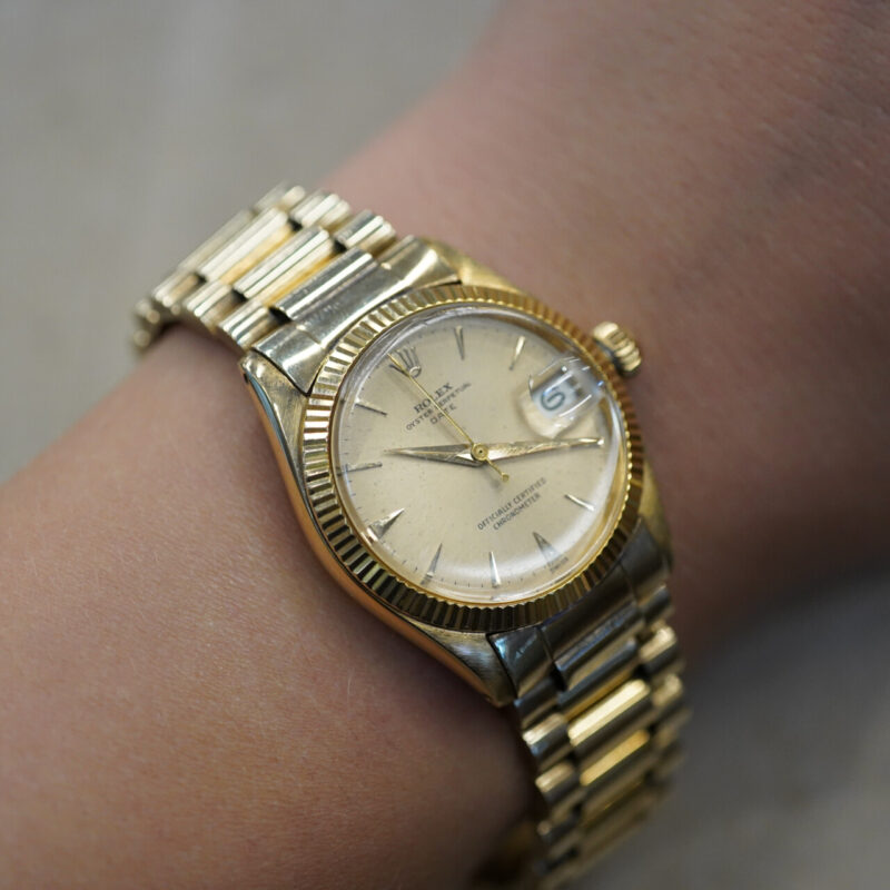 18ct Gold Vintage Rolex Oyster Perpetual Date 6627 Watch – Circa 1959 *Serviced* #65496 - Image 4