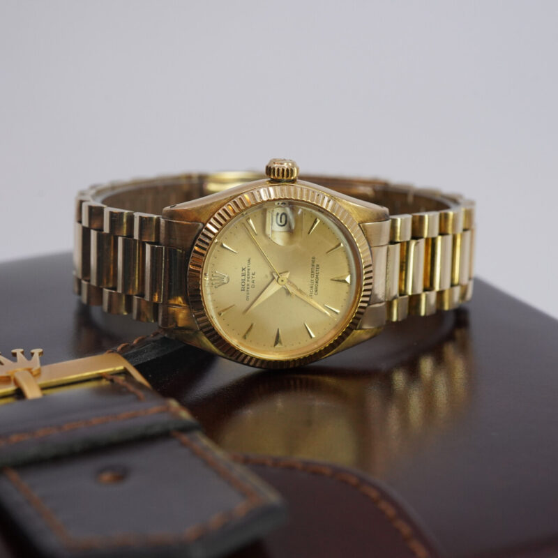 18ct Gold Vintage Rolex Oyster Perpetual Date 6627 Watch – Circa 1959 *Serviced* #65496 - Image 3