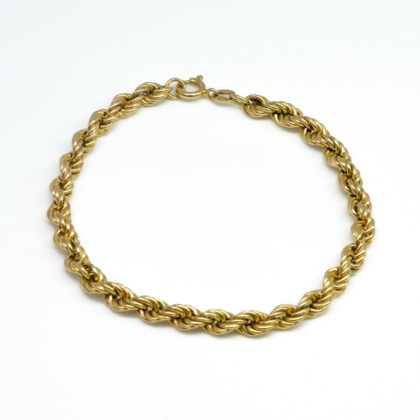 Rope Chain Bracelet 18ct Yellow Gold 20cm #65493