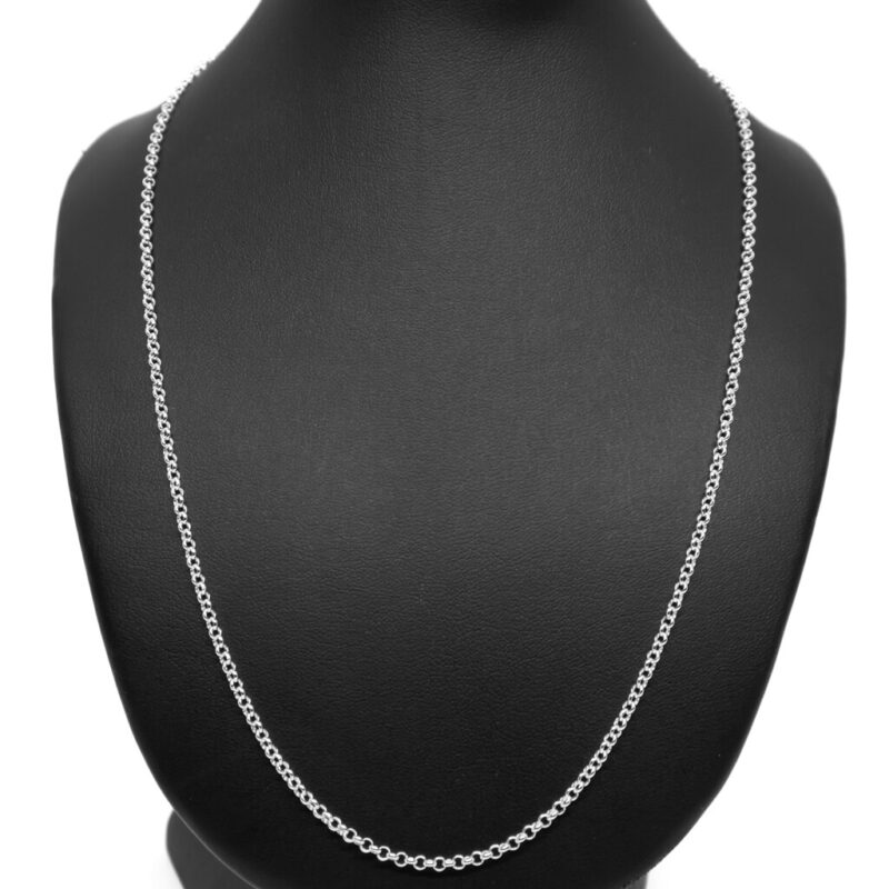 *New* Sterling Silver Fine Belcher Chain Necklace 40cm #65786