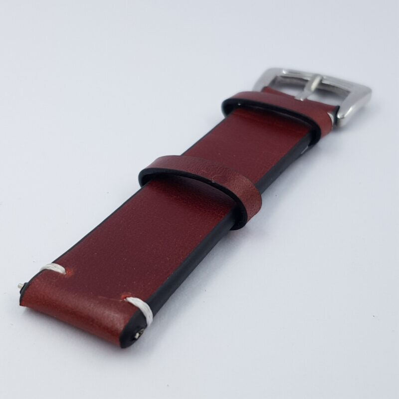 22mm Redish-Brown Watch Strap / Band with Silver Buckle #65633