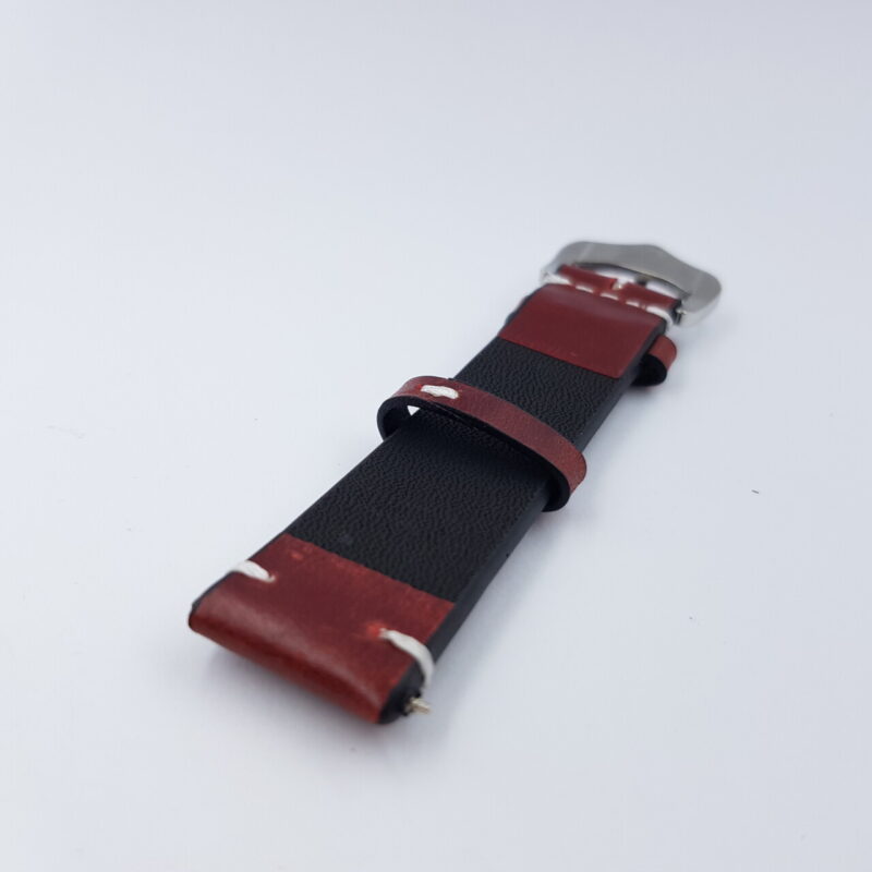 22mm Redish-Brown Watch Strap / Band with Silver Buckle #65633