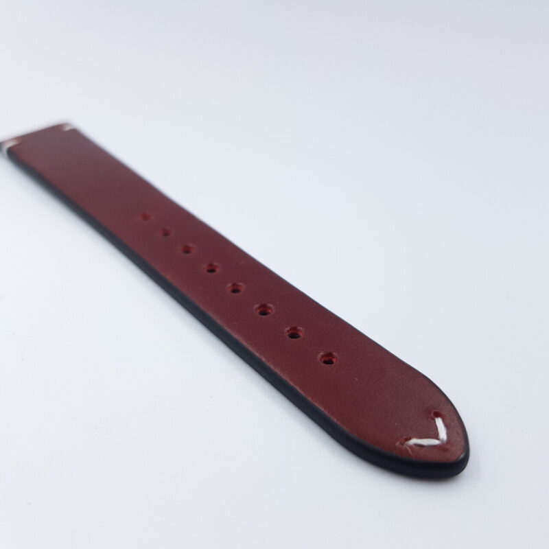 22mm Redish-Brown Watch Strap / Band with Silver Buckle #65633