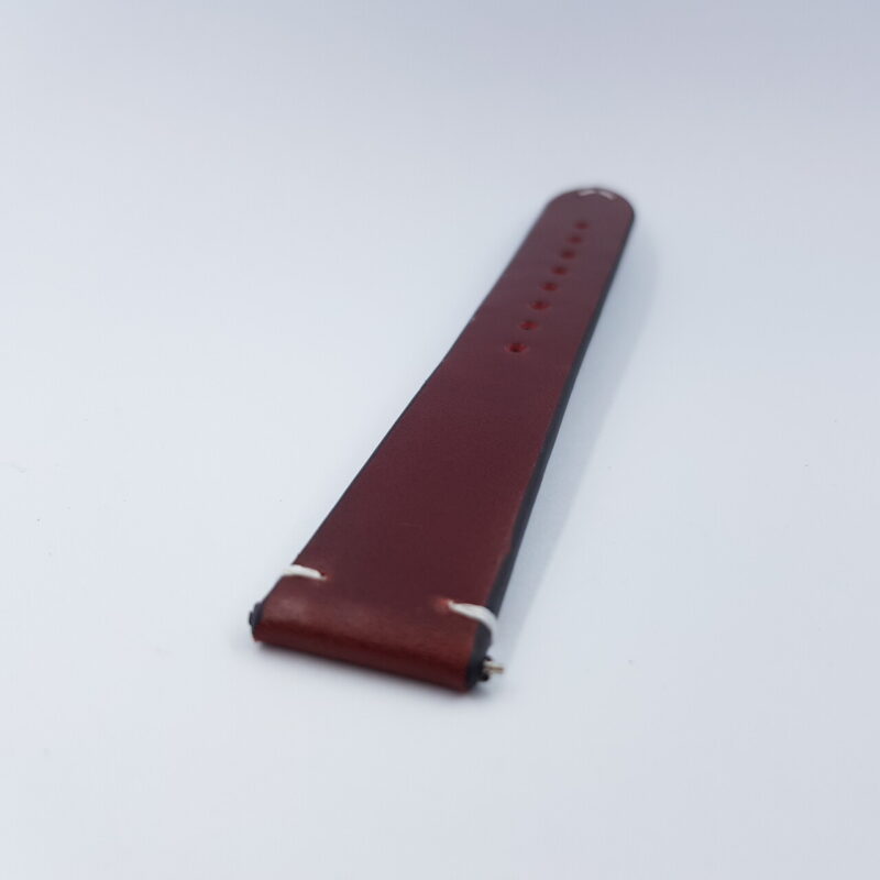 22mm Redish-Brown Watch Strap / Band with Silver Buckle #65633