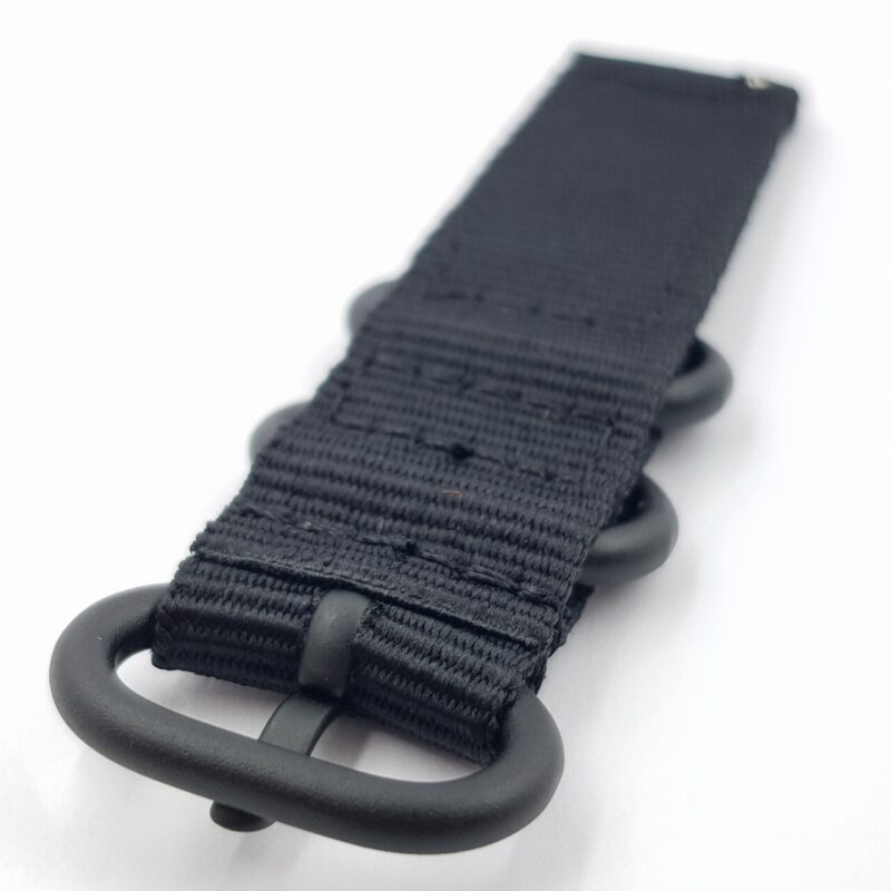 18mm Black Nylon Watch Strap / Band with Black Buckle #65632