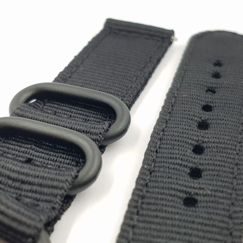 18mm Black Nylon Watch Strap / Band with Black Buckle #65632