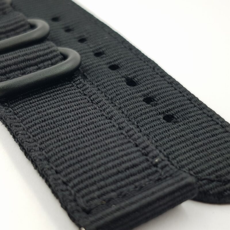 18mm Black Nylon Watch Strap / Band with Black Buckle #65632