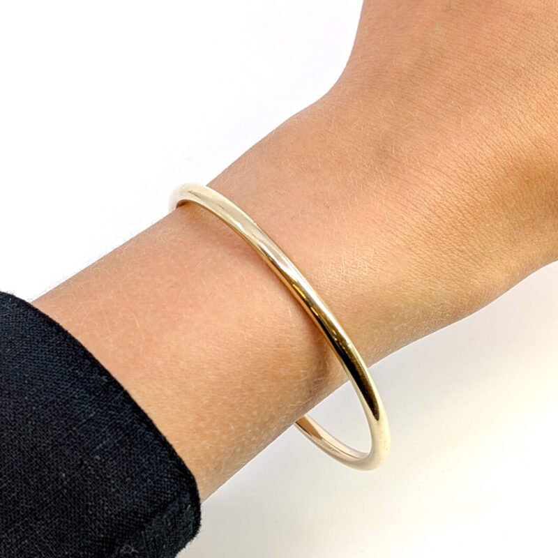 9ct Yellow Gold Gold Round Bangle 63mm #65436 - Image 3