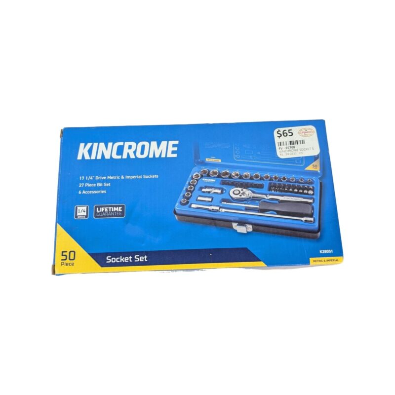 Kincrome 1/4" Drive Metric And Imperial Socket Set - 50 Piece #65708