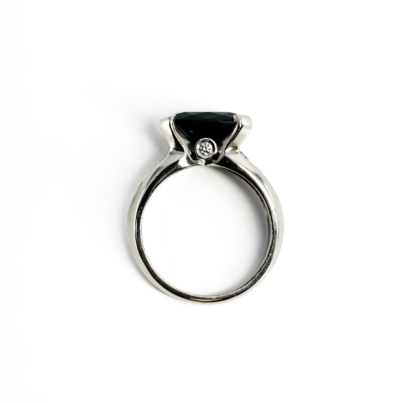Platinum 4.60ct Sapphire & Diamond Ring Val $10150 Size N 1/2 #64966 Platinum 4.60ct Sapphire & Diamond Ring Val $10150 Size N 1/2 #64966 - Image 6