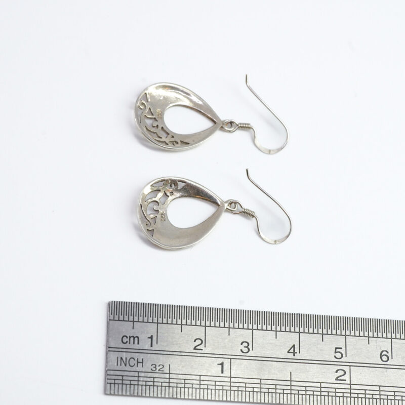 Sterling Silver Teardrop Dangle Earrings #65100 - Image 5