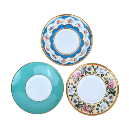 Coalport Museum Historic Coffee Cup Collection – Set of 3 Saucers #64677-5