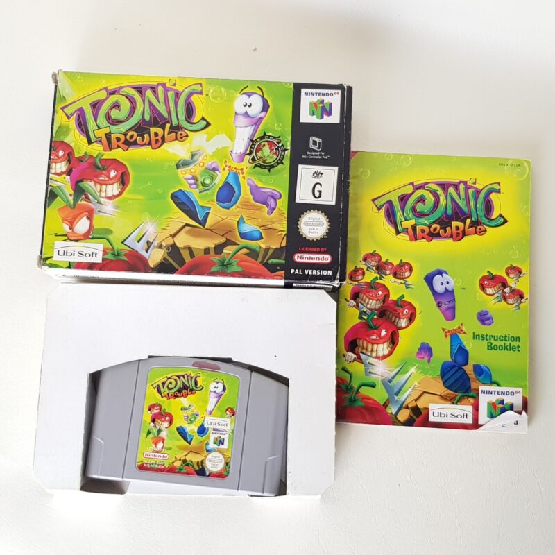 Nintendo Video Game Tonic Trouble in Box with Booklets #65883 - Image 3