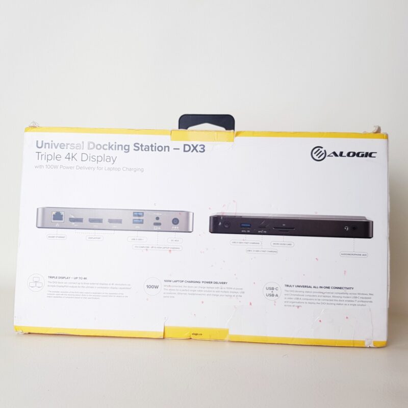 ALOGIC Universal Triple 4K Docking Station with 100W Power Delivery #65879 - Image 2