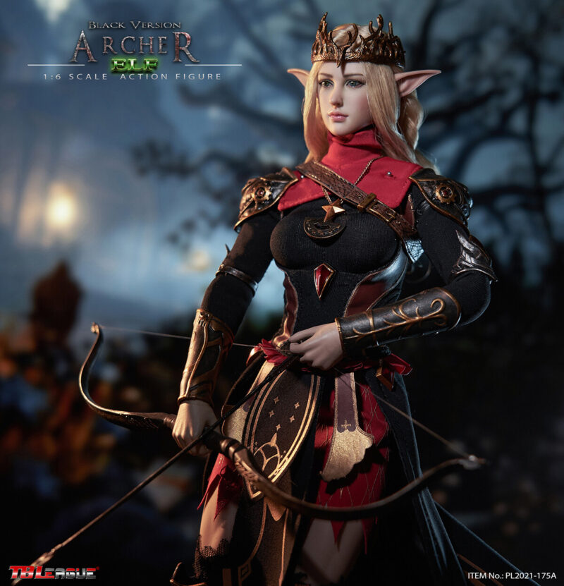 TBLeague Phicen 1/6 Elf Archer (Black Version) Action Figure - PL2021-175A #65803 - Image 4