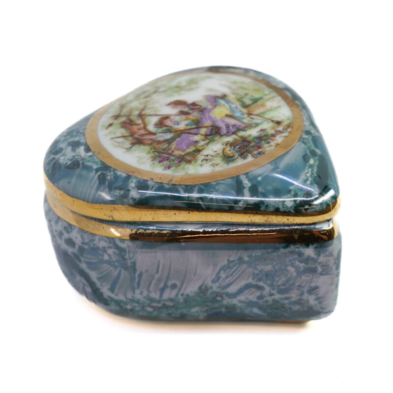 Limoges Monarch Heart-Shaped Trinket Box / Dish #65735 - Image 7