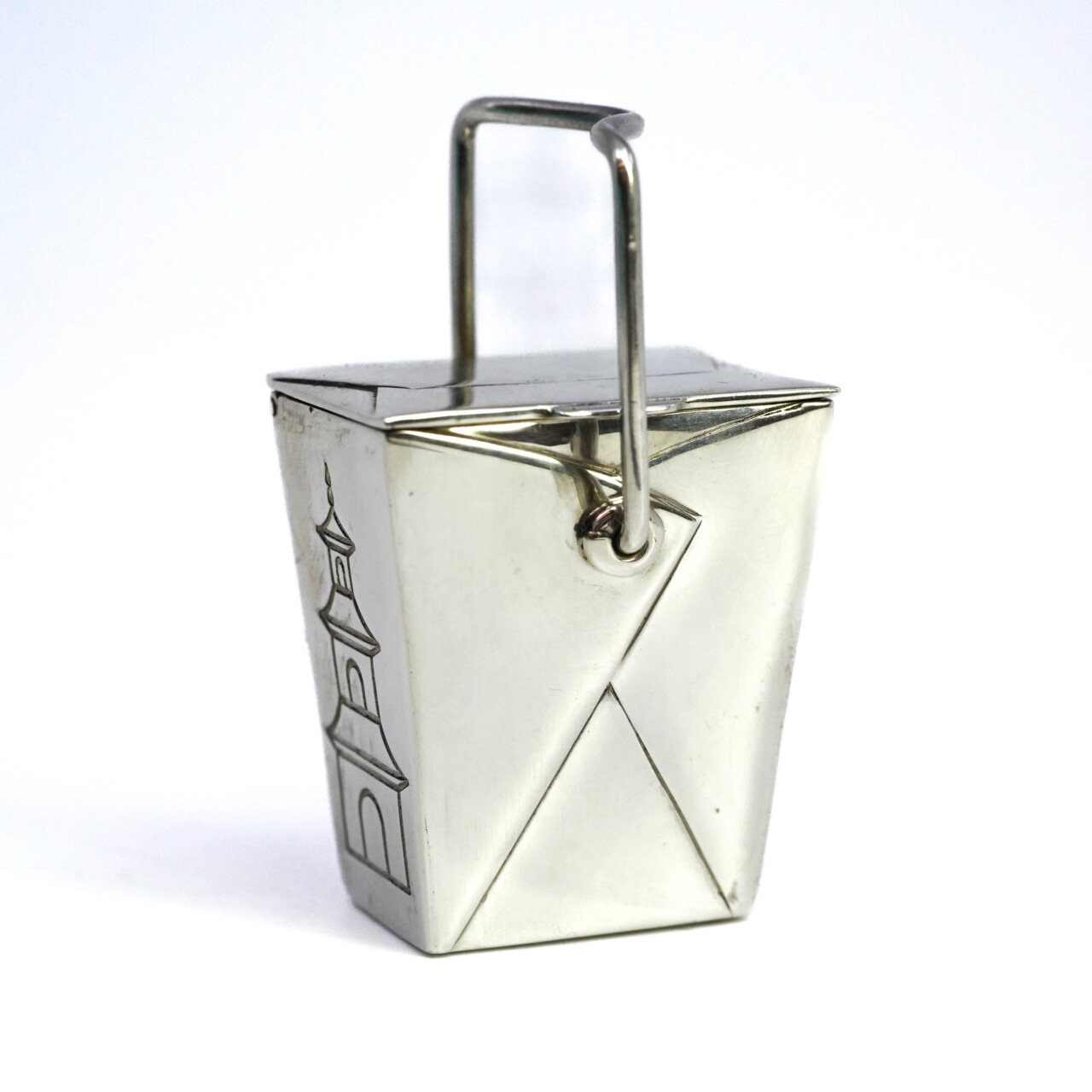 Vintage Sterling Silver Tiffany & Co Chinese Take Out Pill Box