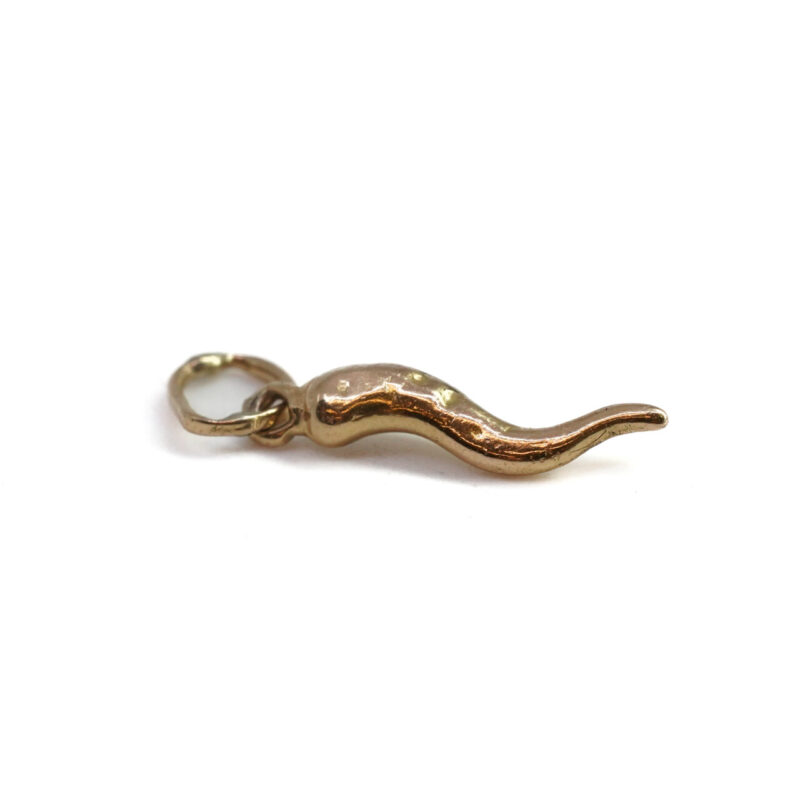 9ct Yellow Gold Lucky Horn Cornicello Charm #C65320 - Image 3