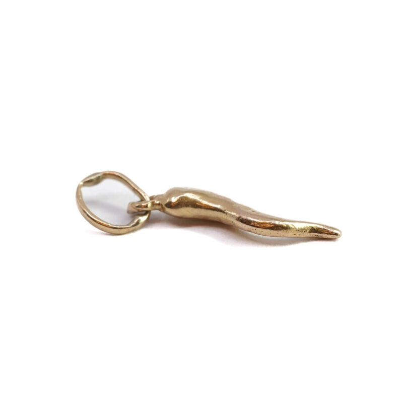 9ct Yellow Gold Lucky Horn Cornicello Charm #C65320 - Image 2