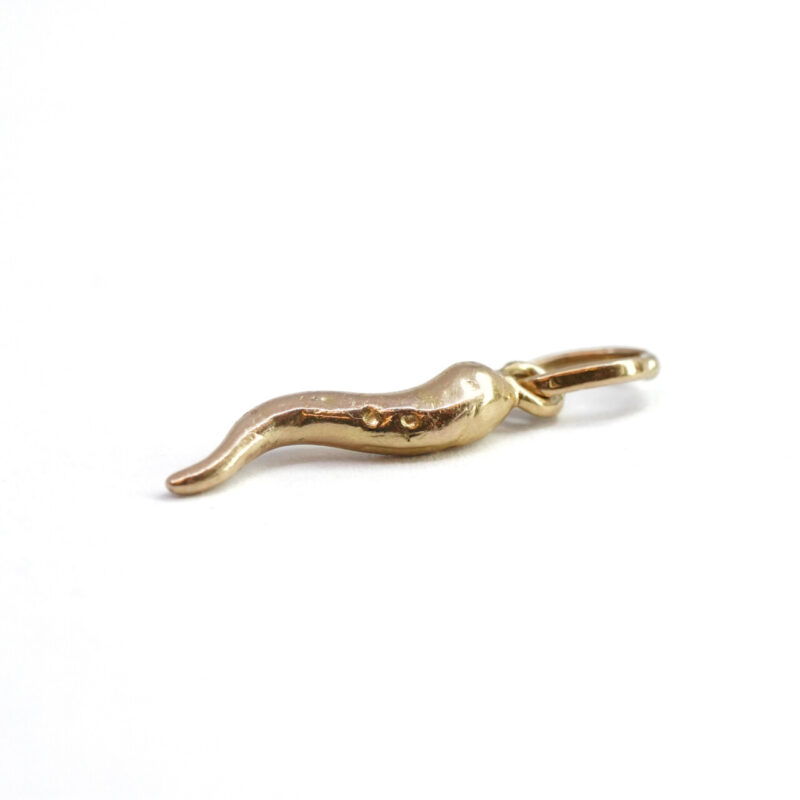 9ct Yellow Gold Lucky Horn Cornicello Charm #C65320 - Image 8