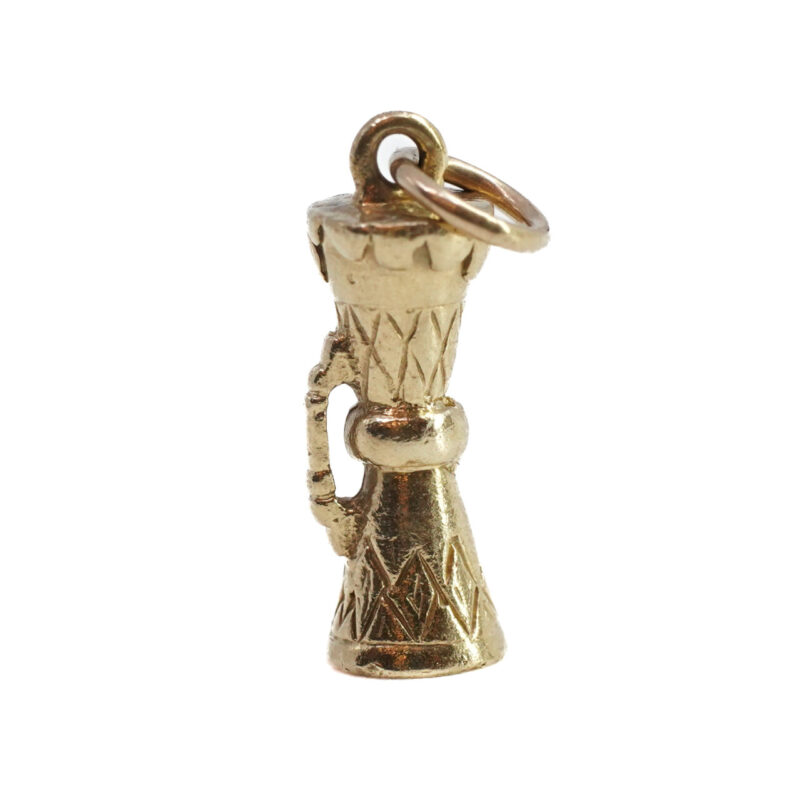 9ct Yellow Gold Kundu Drum Charm Pendant #F65320