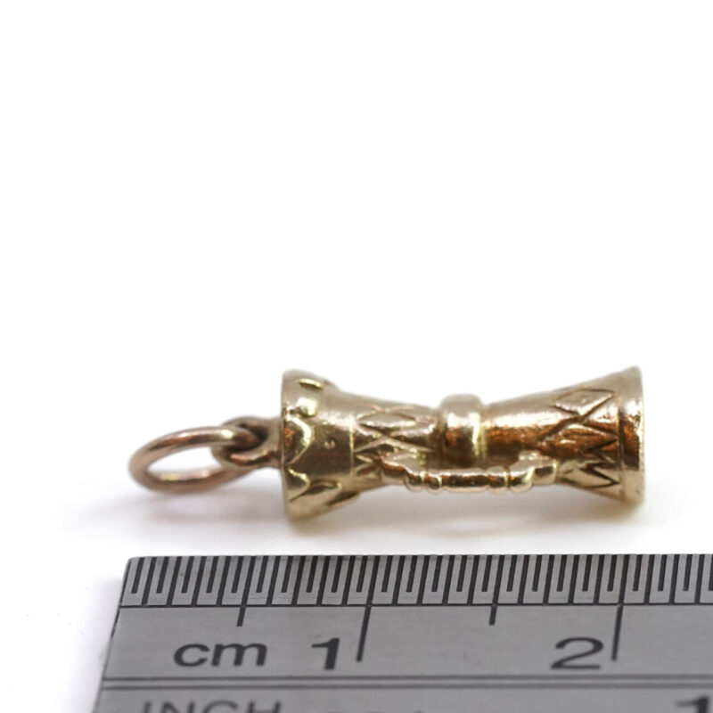 9ct Yellow Gold Kundu Drum Charm Pendant #F65320 - Image 6