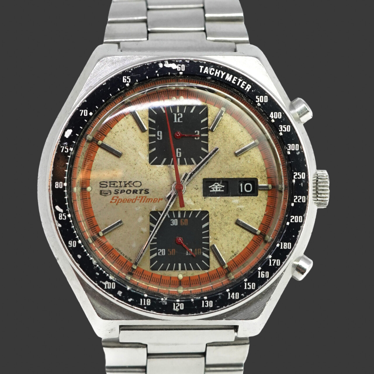 Rare Seiko Speed-Timer 6138-0030 Orange Dial 0040T Watch C/1976 *Serviced* #65466 Rare Seiko Speed-Timer 6138-0030 Orange Dial 0040T Watch C/1976 *Serviced* #65466