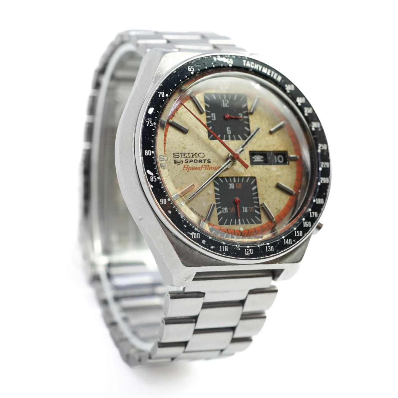 Rare Seiko Speed-Timer 6138-0030 Orange Dial 0040T Watch C/1976 *Serviced* #65466 Rare Seiko Speed-Timer 6138-0030 Orange Dial 0040T Watch C/1976 *Serviced* #65466 - Image 7
