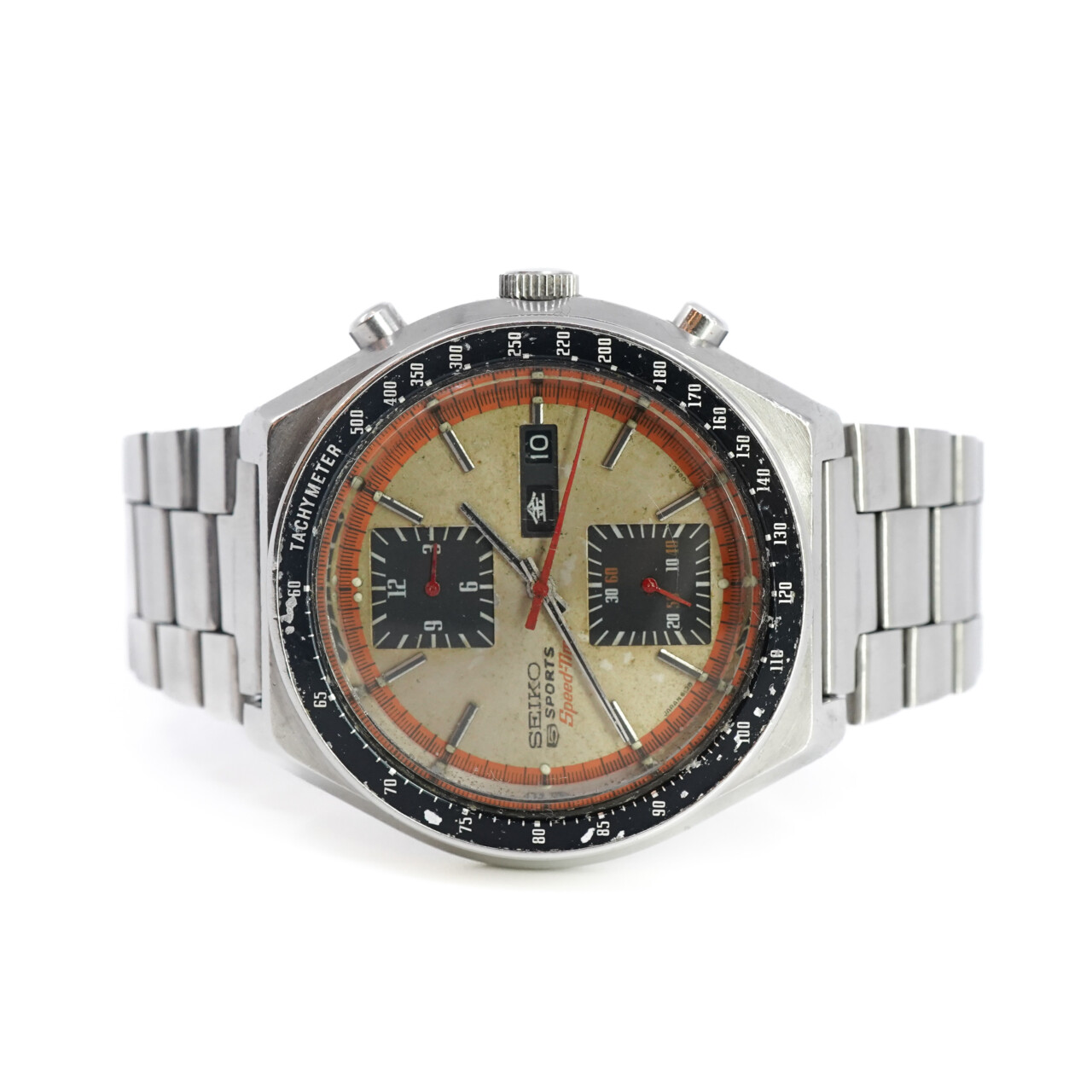 Rare Seiko Speed-Timer 6138-0030 Orange Dial 0040T Watch C/1976 *Serviced* #65466 Rare Seiko Speed-Timer 6138-0030 Orange Dial 0040T Watch C/1976 *Serviced* #65466 - Image 10