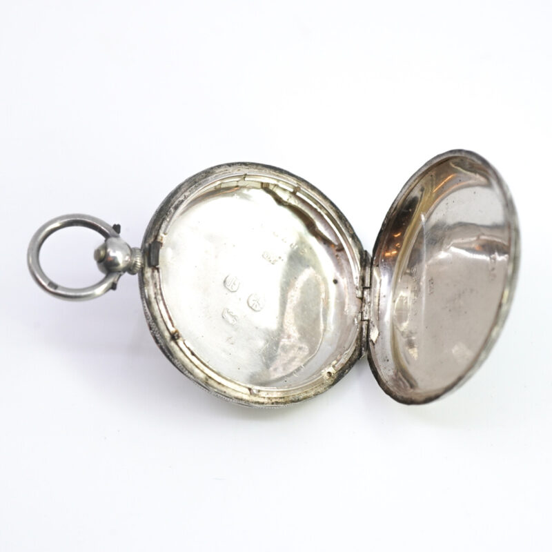 Antique Locket Fob Pendant in Sterling Silver c.1885 Birmingham/England #4255-38 - Image 9