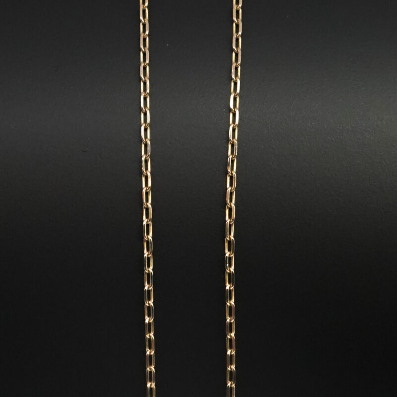 9ct Yellow Gold Square Cable Link Chain Necklace #65562 - Image 4