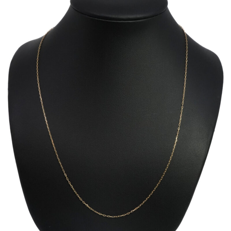 9ct Yellow Gold Square Cable Link Chain Necklace #65562