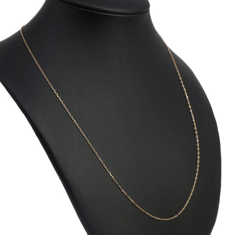 9ct Yellow Gold Square Cable Link Chain Necklace #65562 - Image 2