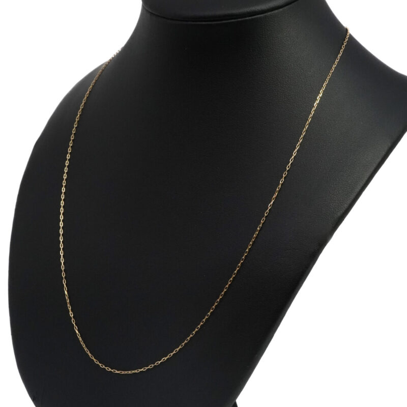 9ct Yellow Gold Square Cable Link Chain Necklace #65562 - Image 5